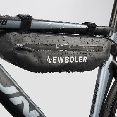 Sacoche de cadre vélo triangle fixée au cadre par sangles Velcro, sans outil