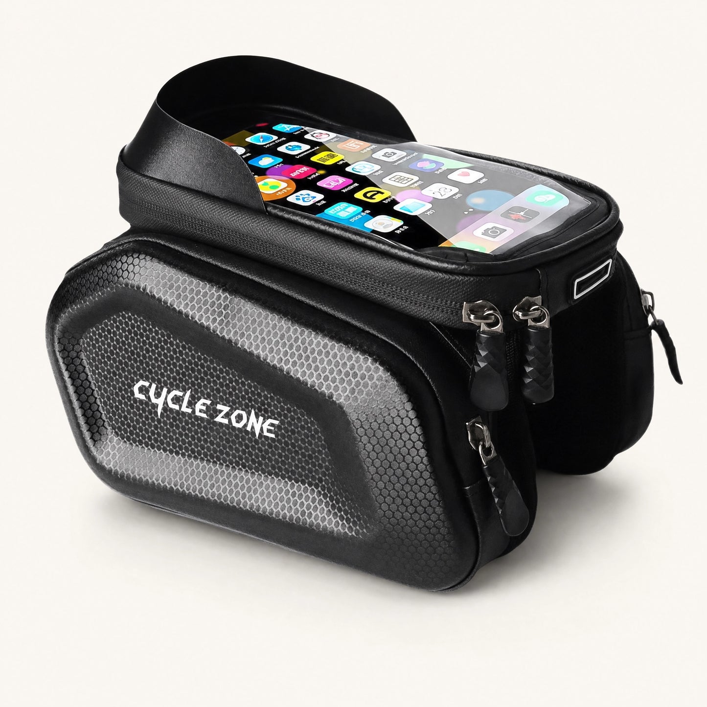 Sacoche porte-téléphone vélo tactile — double compartiment
