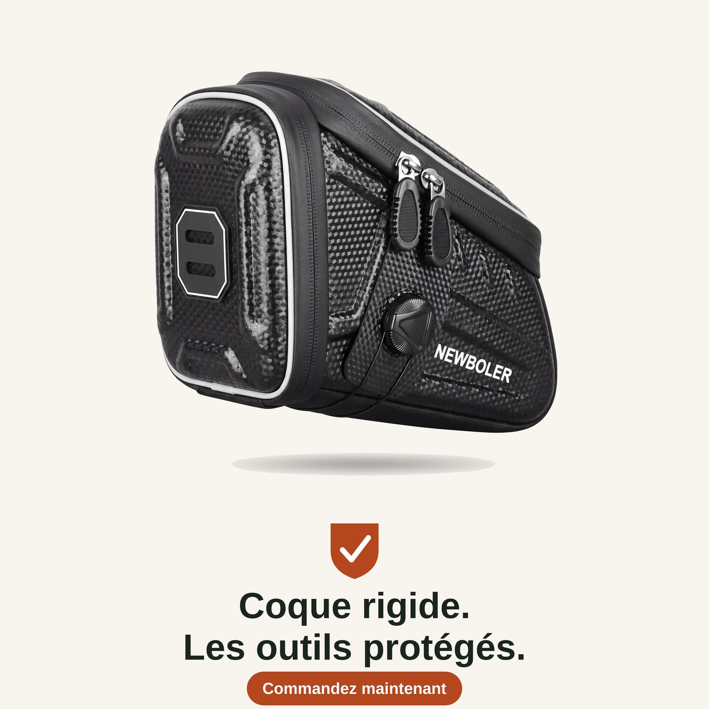 Sacoche de selle vélo à coque rigide qui protège les outils — visuel produit